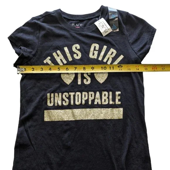 NWT Girls Children's Place Tee This Girl Is Unstoppable Size L (10/12) - Picture 4 of 8